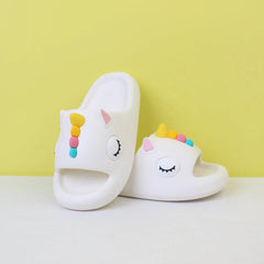 Attractive White Rhino Flat Slides