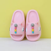 Attractive Pink Rhino Flat Slides