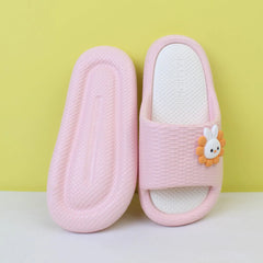 Attractive Pink Themed Flat Slides