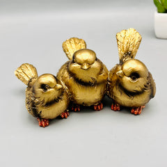Sparrow Decor Sculptures (Set Of 3)