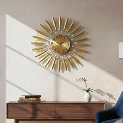 SunBeam Metallic Wall Clock
