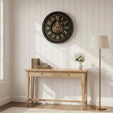 Vintage Styled Wall Clock With Moving Gears