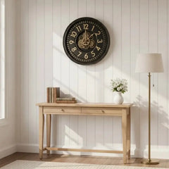 Vintage Styled Wall Clock With Moving Gears