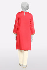 Dark Pink Embroidered Kurti