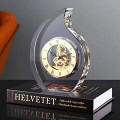 Whisper Crystal Gears Table Clock