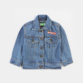 INFANT GIRLS DENIM RIGID WOVEN JACKET-MID BLUE