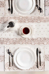 Elegant 8 Pcs Embroidered Table linen Set