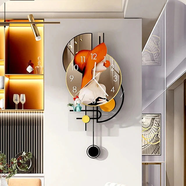 Modern Girl Design Wall Clock Modern Girl Design Wall Clock