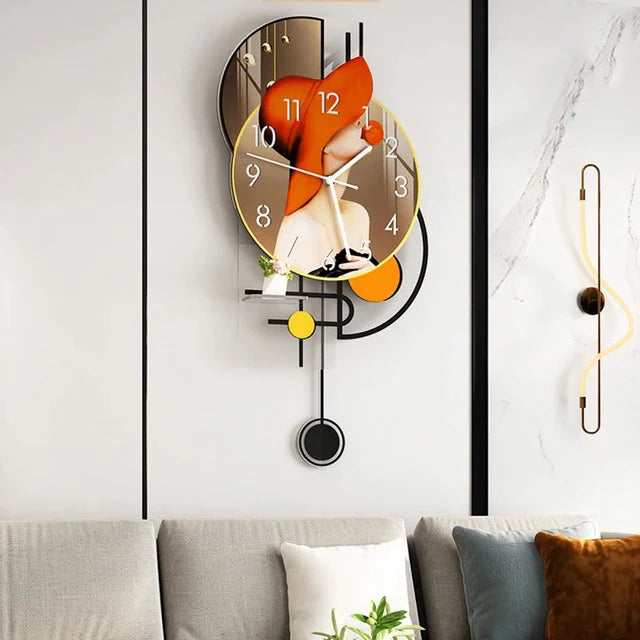 Modern Girl Design Wall Clock Modern Girl Design Wall Clock