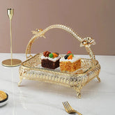 Storage Bowl Toughened Metal Glass Decor