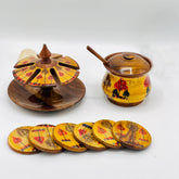 Wooden Sugar Pot With Tea Mat