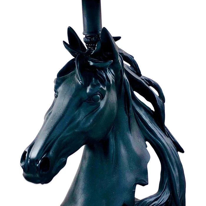 Matt Black Stallion Horse Lamp Matt Black Stallion Horse Lamp