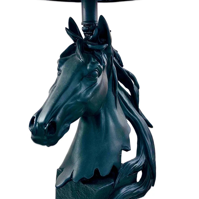Matt Black Stallion Horse Lamp Matt Black Stallion Horse Lamp