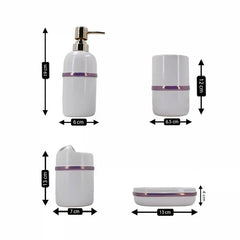 Glittered Designed Bathroom Set (4 Pcs)