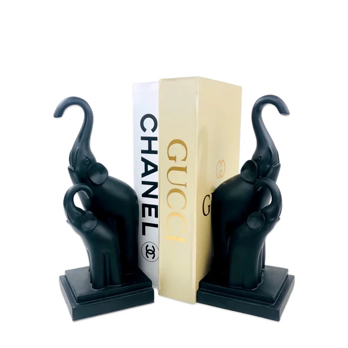 Black Elephant Bookend Black Elephant Bookend