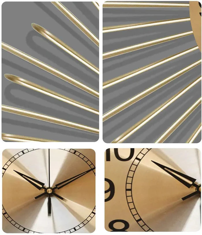 Geometric Stripes Gold Wall Clock Geometric Stripes Gold Wall Clock