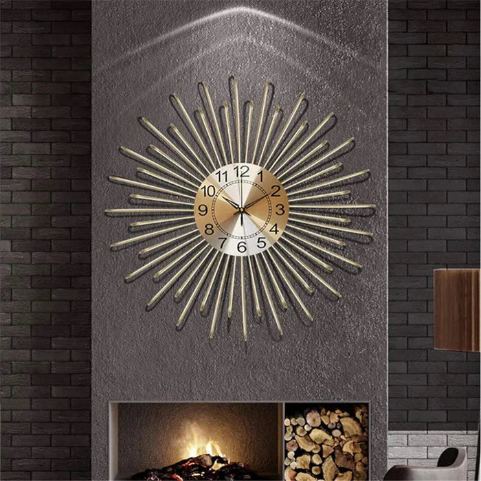 Geometric Stripes Gold Wall Clock Geometric Stripes Gold Wall Clock