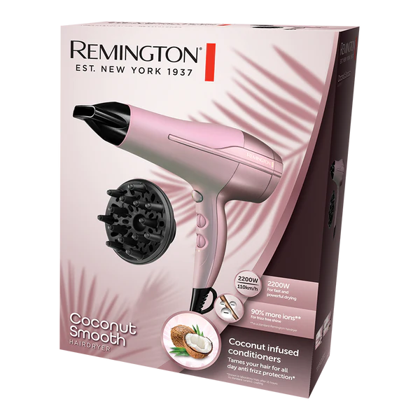 Remington Coconut Smooth Hair Dryer D5901 Remington Coconut Smooth Hair Dryer D5901