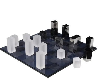 Modern Glass Chess Table Modern Glass Chess Table