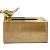 Luxury Gold Sparrow Tissue Box