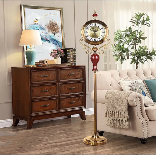 European Metal Floor Clock Modern Minimalist