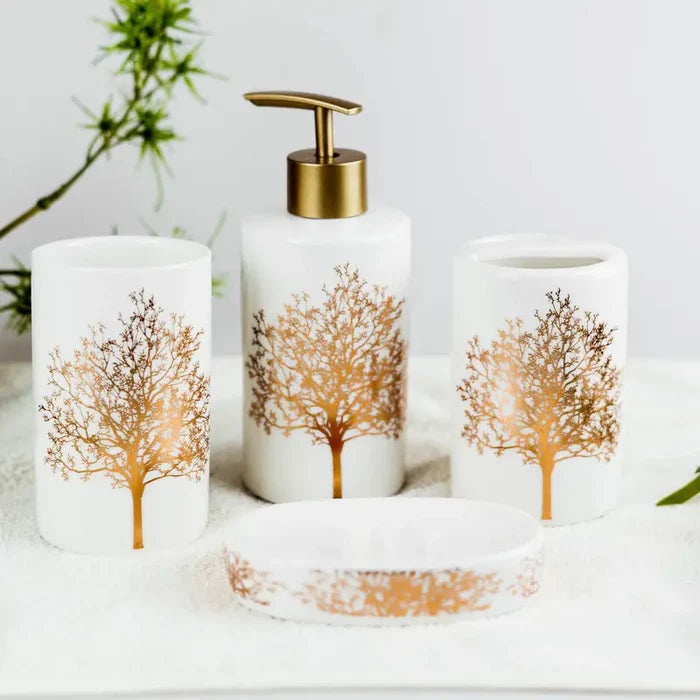 Ceramic Bathroom Accessories (Set Of 4) Ceramic Bathroom Accessories (Set Of 4)