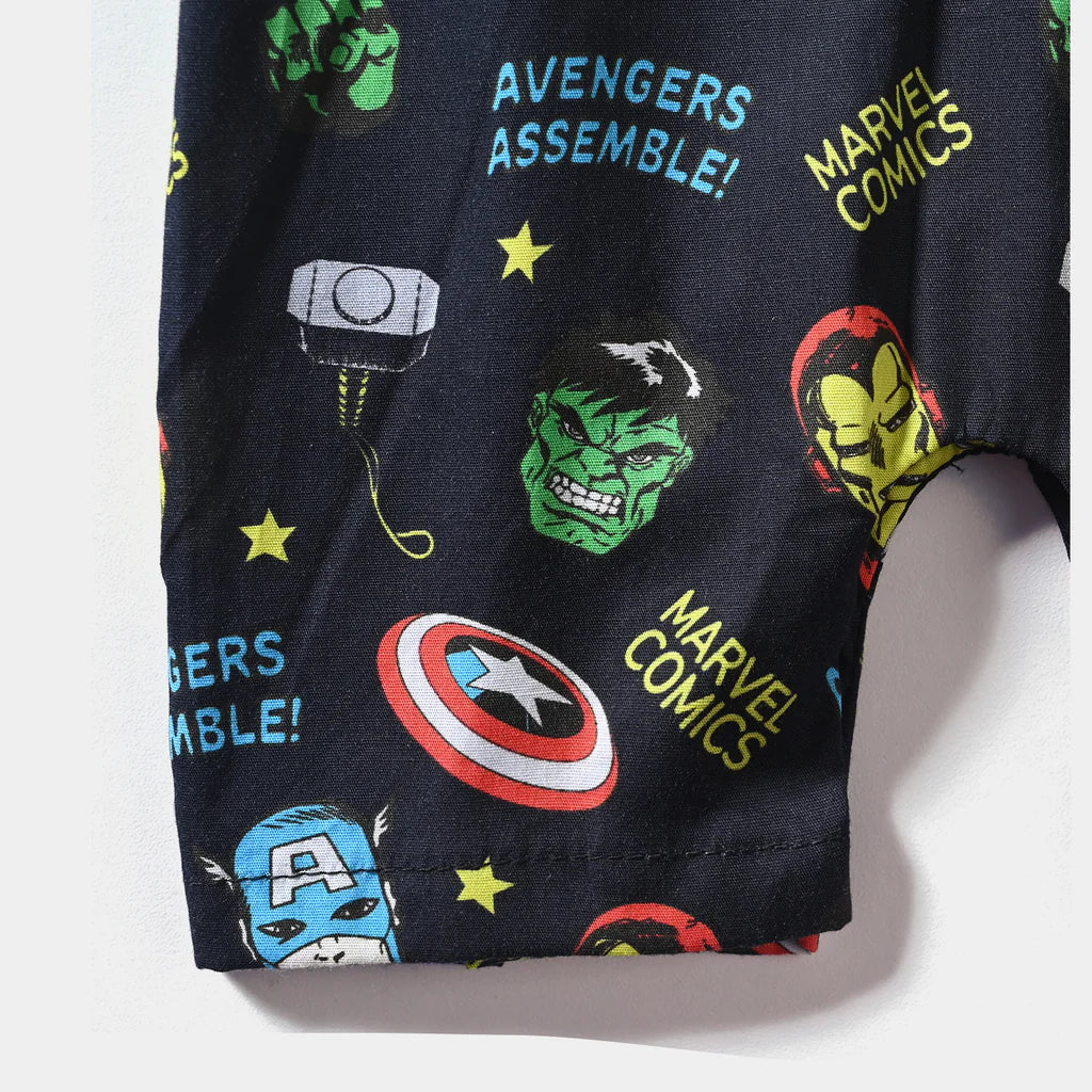 INFANT BOYS COTTON ROMPER-BLACK INFANT BOYS COTTON ROMPER-BLACK