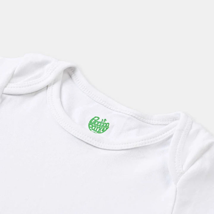 INFANT BOYS COTTON INTERLOCK ROMPER BASIC-WHITE INFANT BOYS COTTON INTERLOCK ROMPER BASIC-WHITE