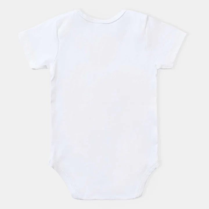 INFANT BOYS COTTON INTERLOCK ROMPER BASIC-WHITE INFANT BOYS COTTON INTERLOCK ROMPER BASIC-WHITE
