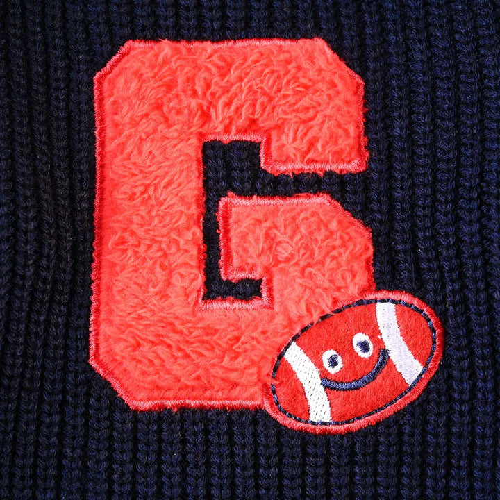 INFANT BOYS ACRYLIC SWEATER GREAT PLAYER-NAVY INFANT BOYS ACRYLIC SWEATER GREAT PLAYER-NAVY