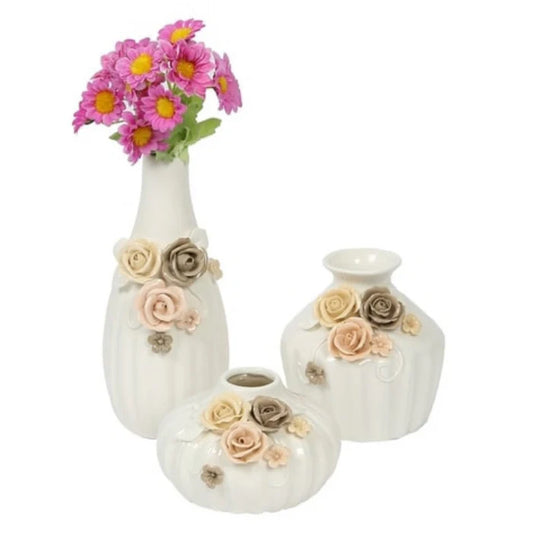 Embellished Flower Vase (Set Of 3)