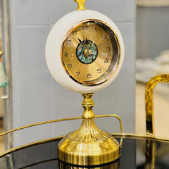 Elegant Metallic Table Clock