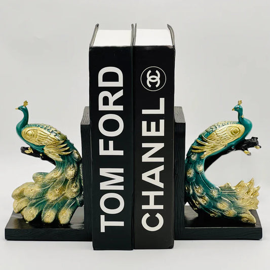 Elegant Peacock Bookend (Set Of 2)