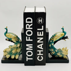 Elegant Peacock Bookend (Set Of 2)