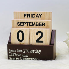 Life Wisdom Wooden Calendar