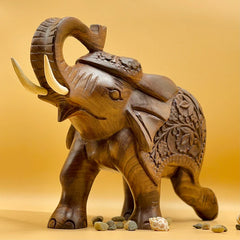 Jointless Shesham Handcrafted Elephant Sculpture