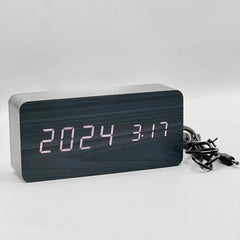 Studio Desk LED Clock (Time, Date & Temperature Display)