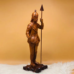 Native Hand Carved Soldier Sculpture