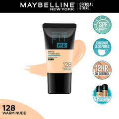 MAYBELLINE FIT ME FDT MAT PORE TUBE 128 WARM NUDE 18ML