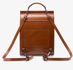 Leather Backpacks For Women-Chic Zipper Closure Backpack 557-1