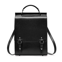 Leather Backpacks For Women-Chic Zipper Closure Backpack 557-1