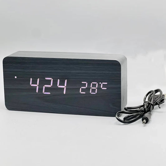 Studio Desk LED Clock (Time, Date & Temperature Display)