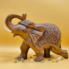 Jointless Shesham Handcrafted Elephant Sculpture