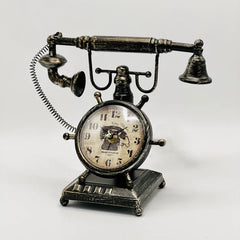 Antique Metallic Telephone Clock