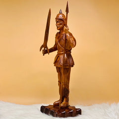 Native Hand Carved Soldier Sculpture