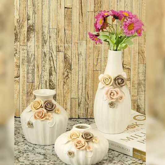 Embellished Flower Vase (Set Of 3)