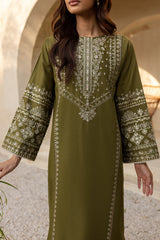 Odin 2Pc - Embroidered Khaddar Dress