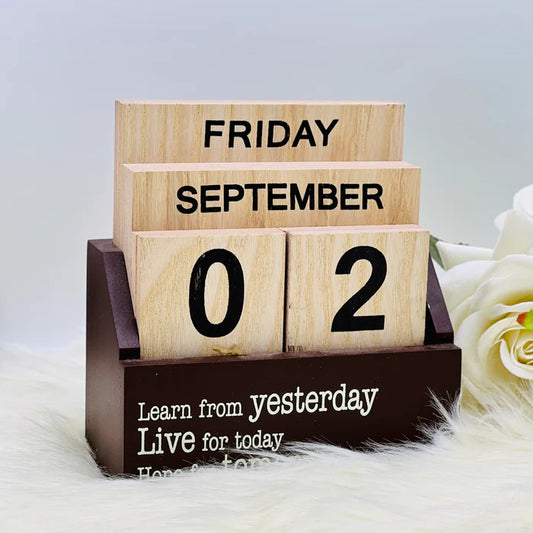 Life Wisdom Wooden Calendar