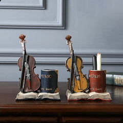 Retro Violin Pen Holder