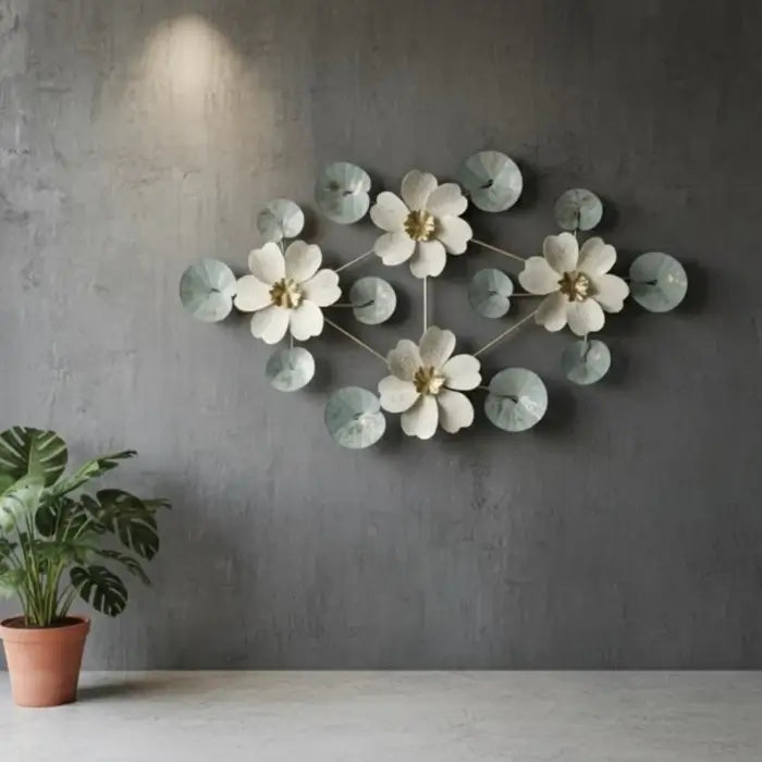 3D Metallic Bloom Wall Hanging